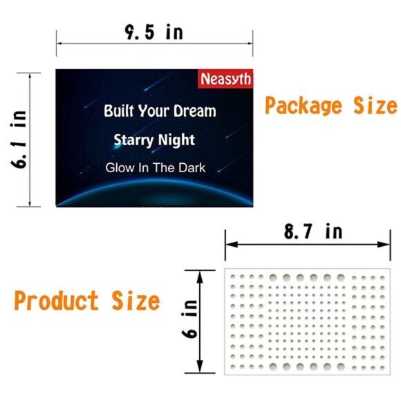 808 PCS Glow in The Dark Stars for Ceiling, Glowing Wall Decals Decor Stickers - Picture 6 of 7